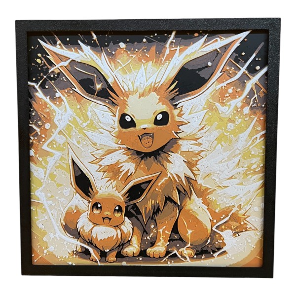 Eevee & Jolteon - Lamina 3D 15X15