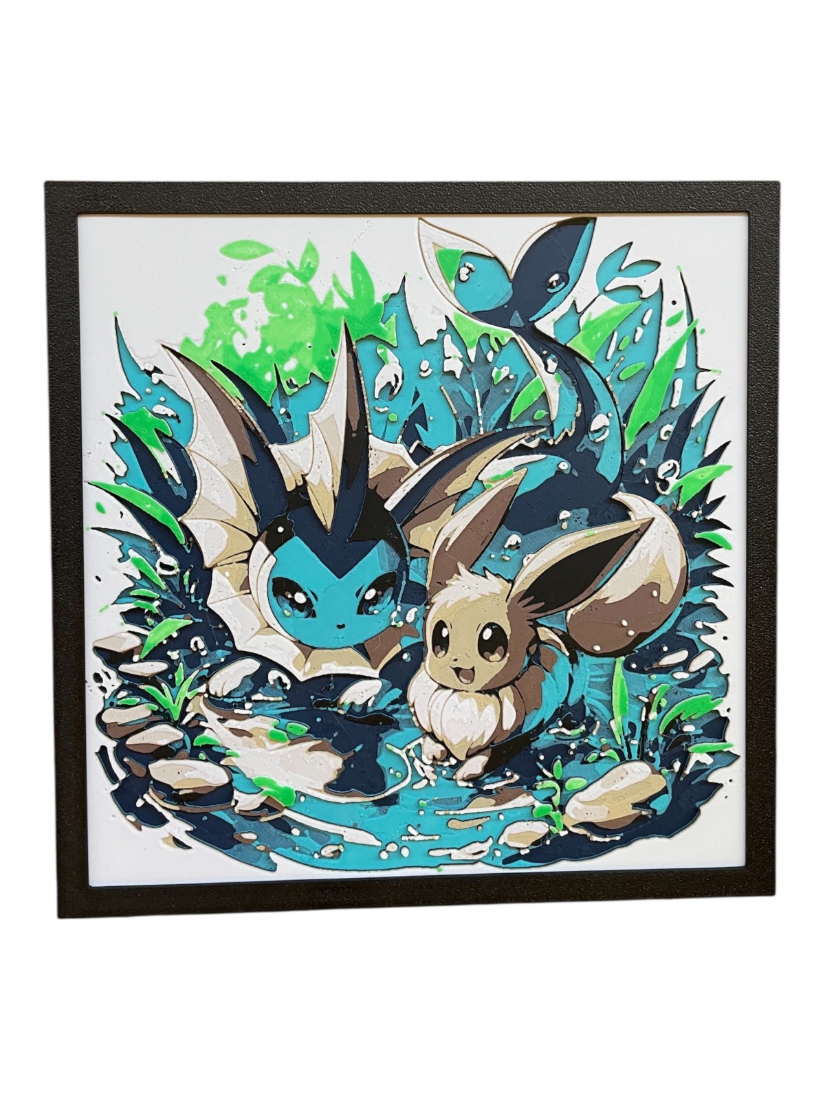 Eevee & Vaporeon - Lamina 3D 15X15