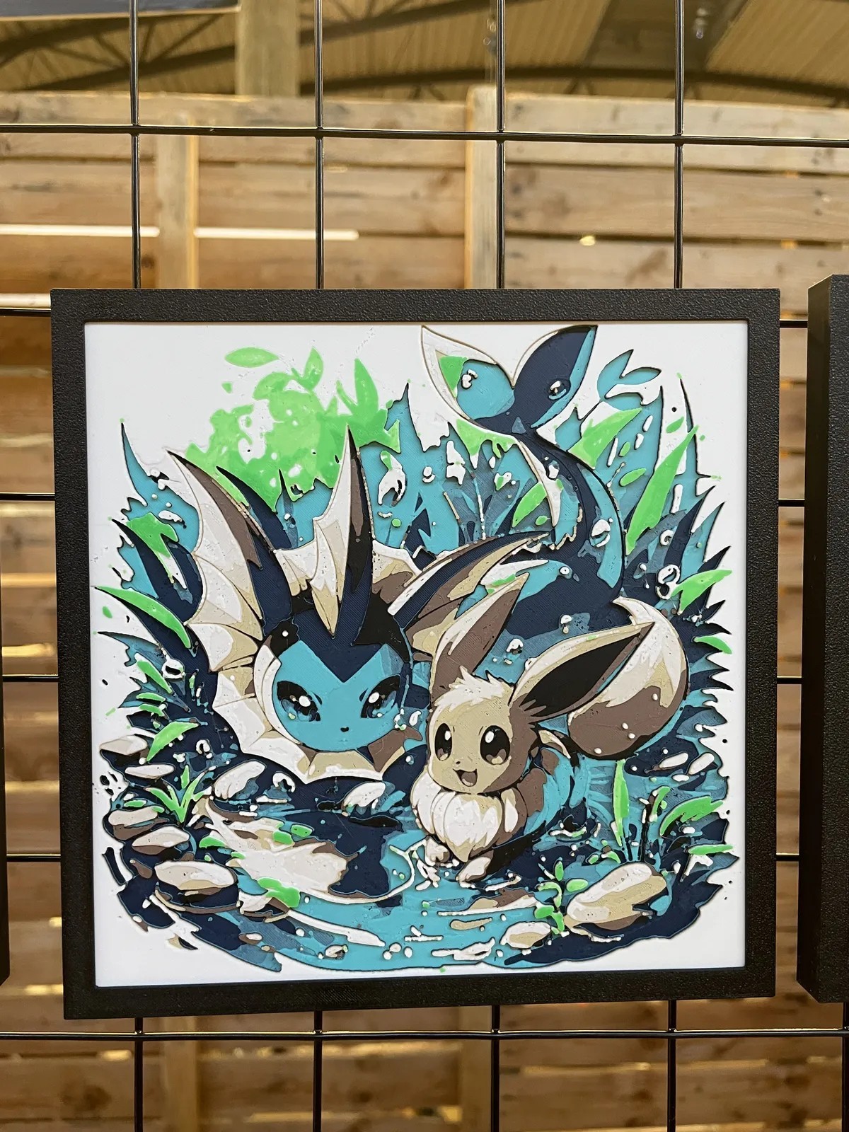 Eevee & Vaporeon - Lamina 3D 15X15
